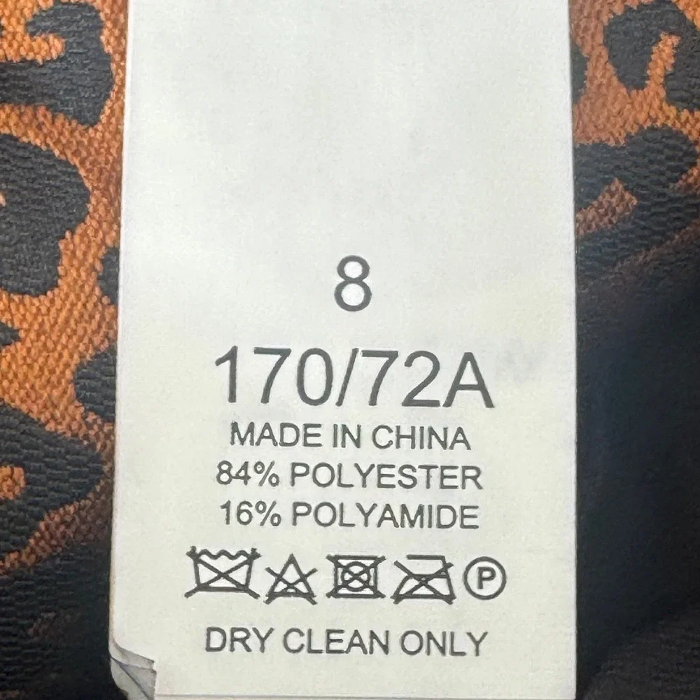 Kate‎ Spade Size 8 Flora Leopard Jacquard Crop Trouser Pants